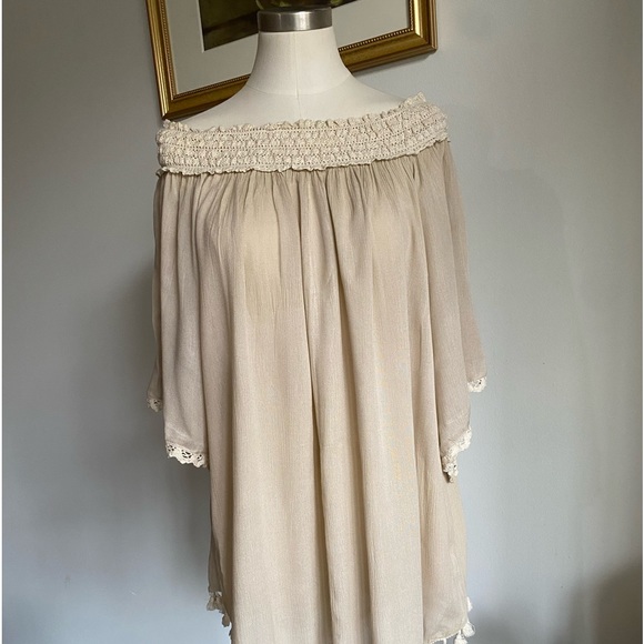 Lucky &Coco women’s blouse off shoulder elastic collar tassels boho style - Picture 4 of 10